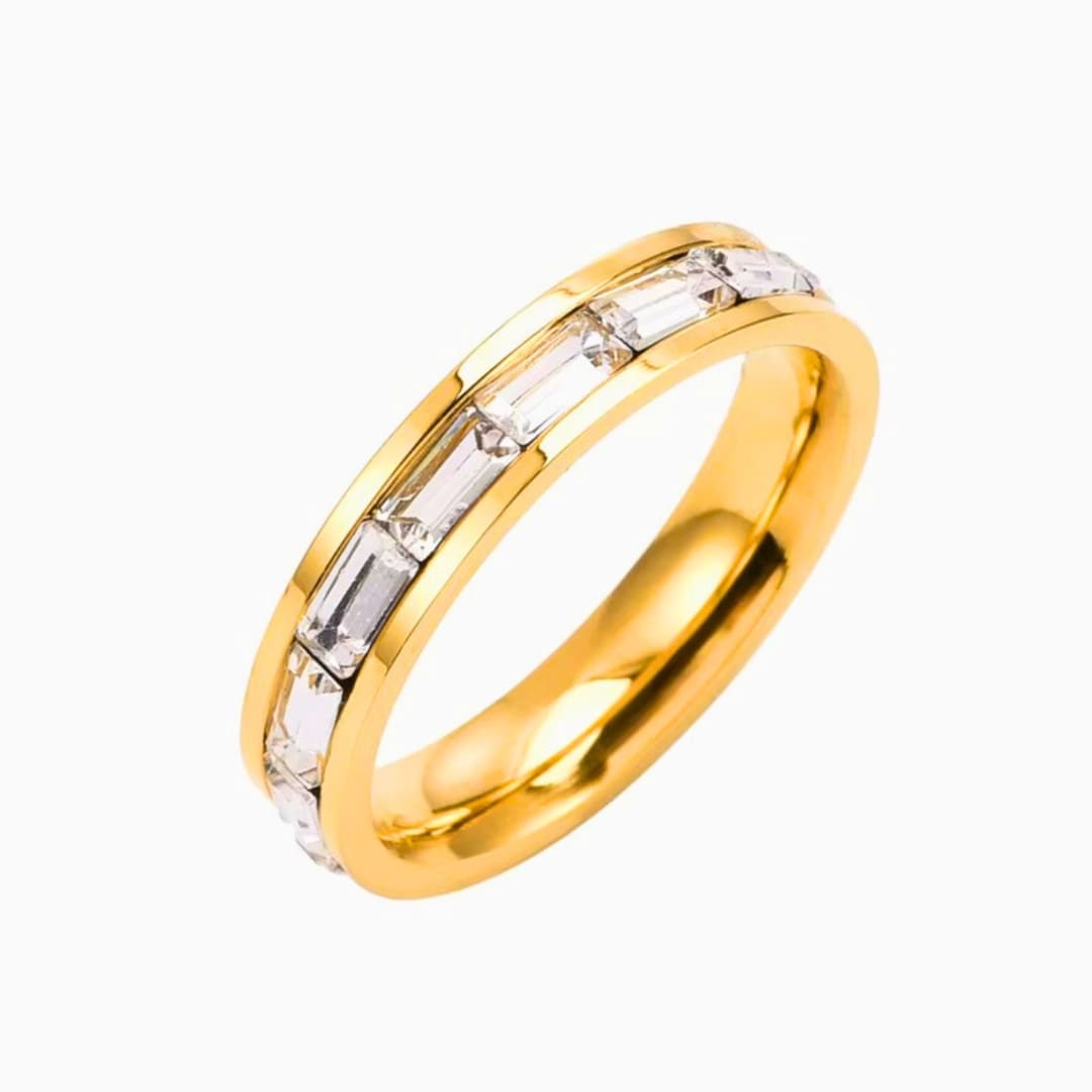 Layla Channel Set Eternity Band - Gold