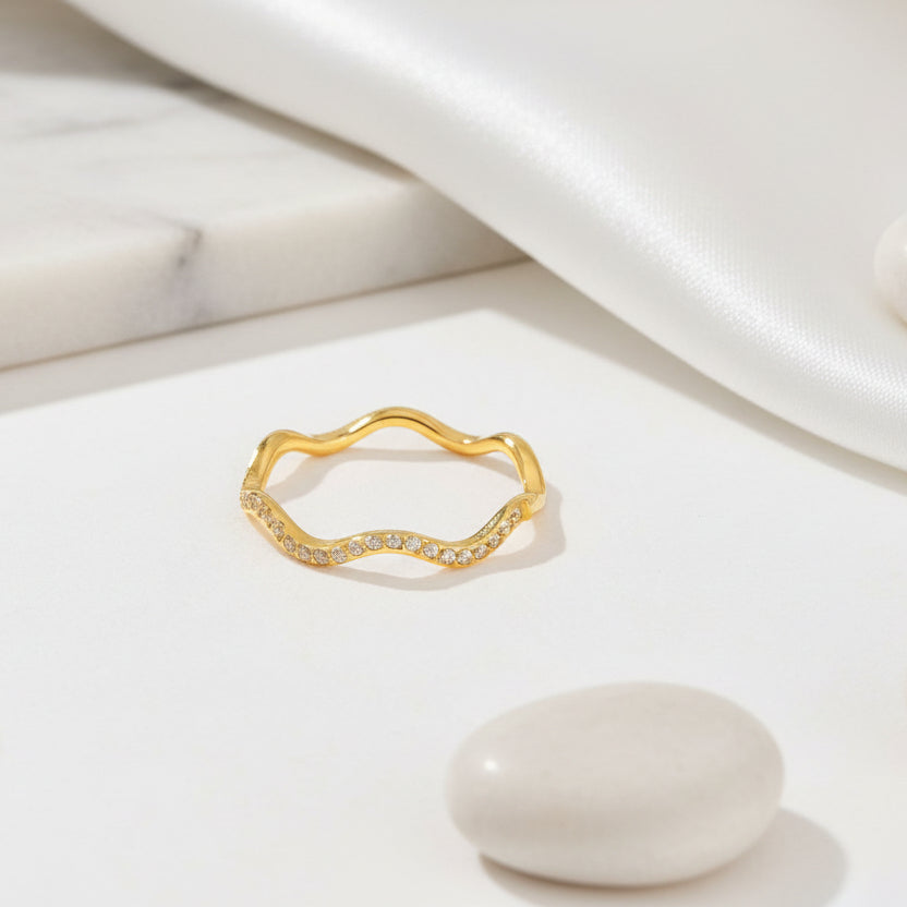 Layla Wave Ring - Gold