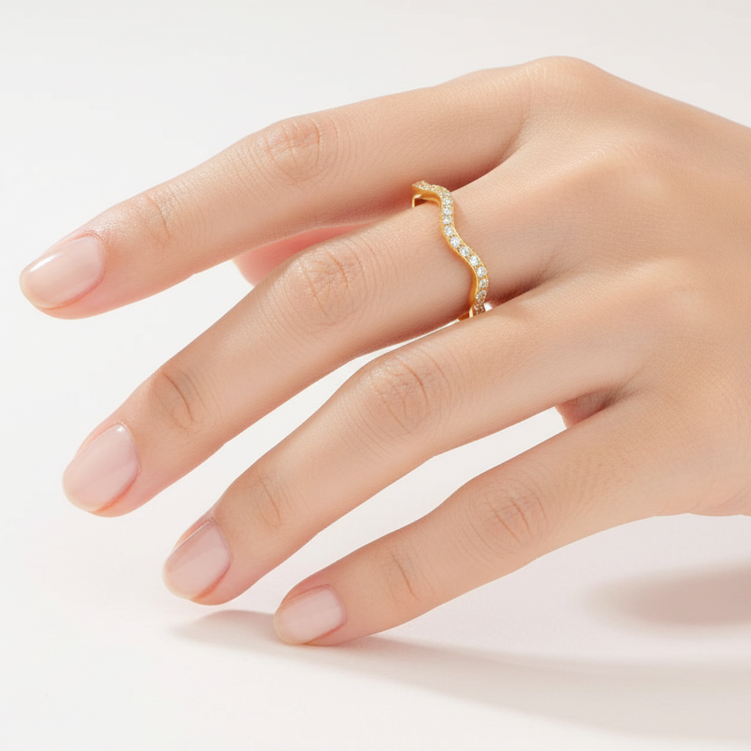 Layla Wave Ring - Gold