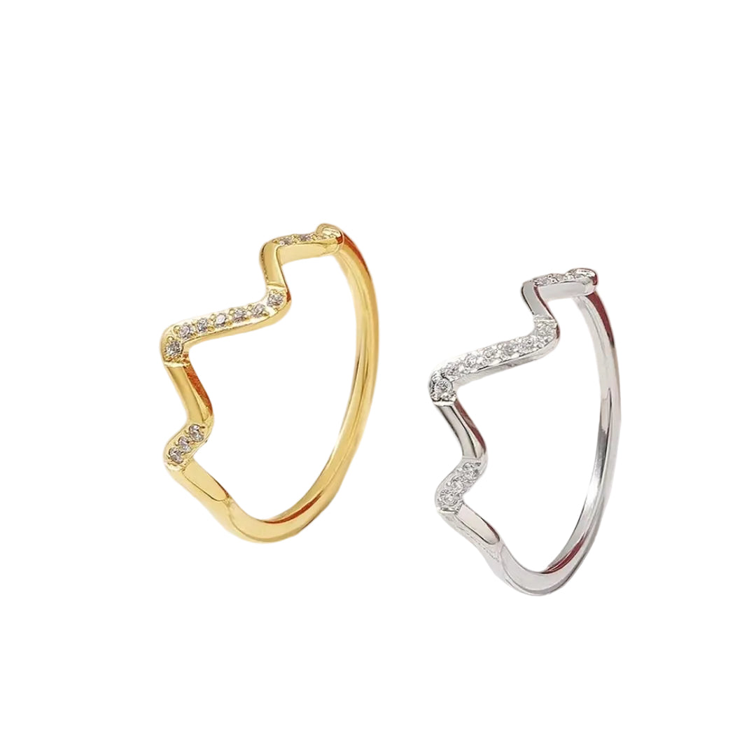 Layla Crest Wave Ring - Silver