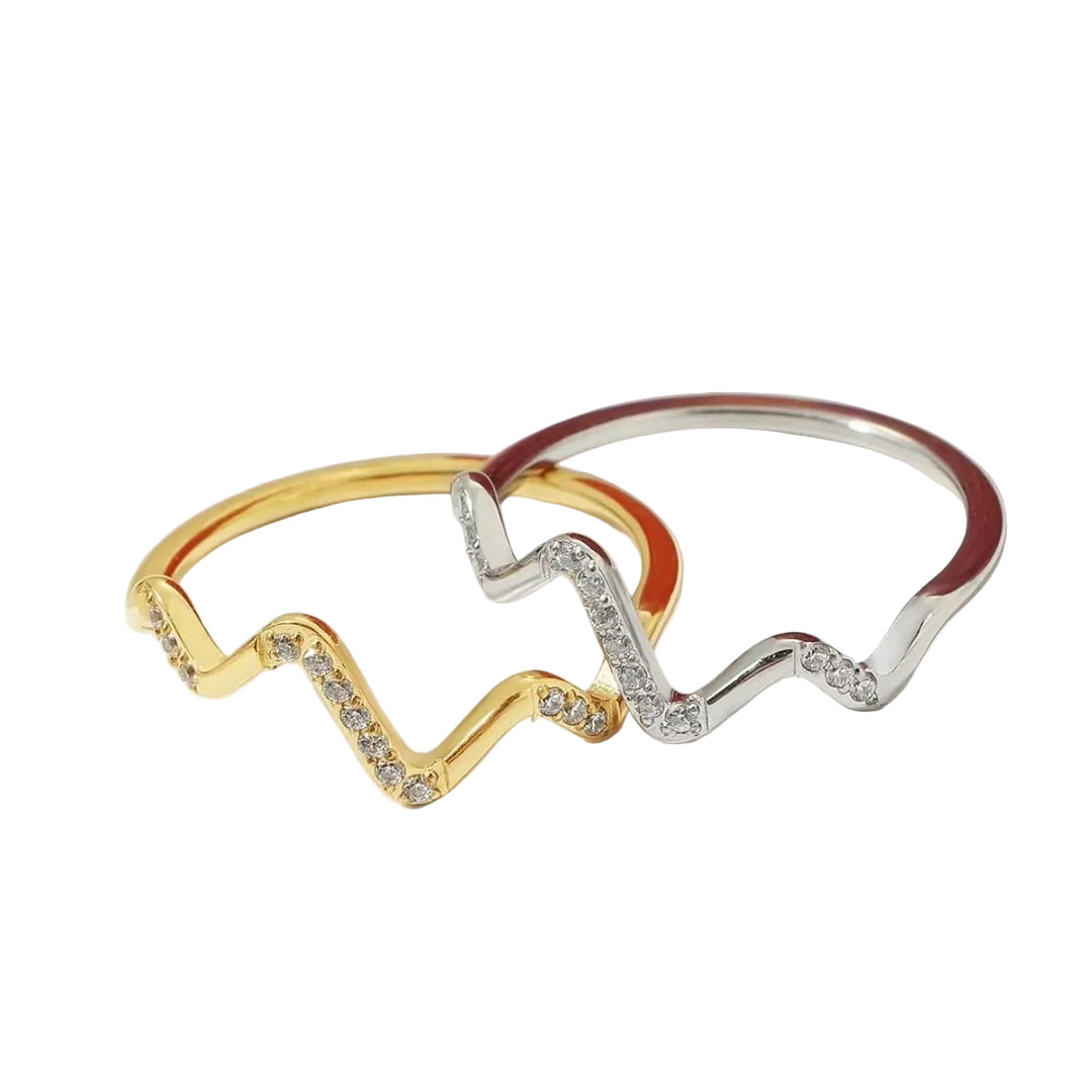 Layla Crest Wave Ring - Silver