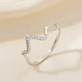 Layla Crest Wave Ring - Silver
