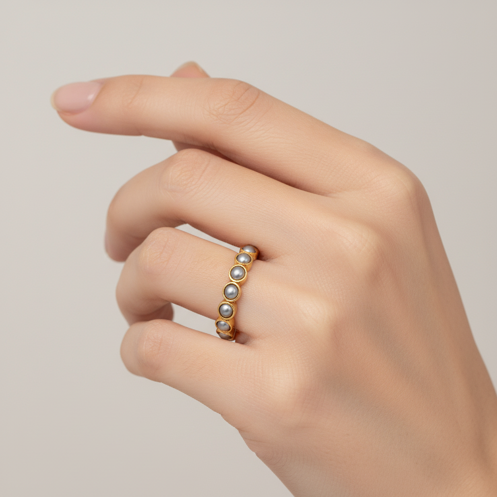 Aurora Pearl Eternity Band