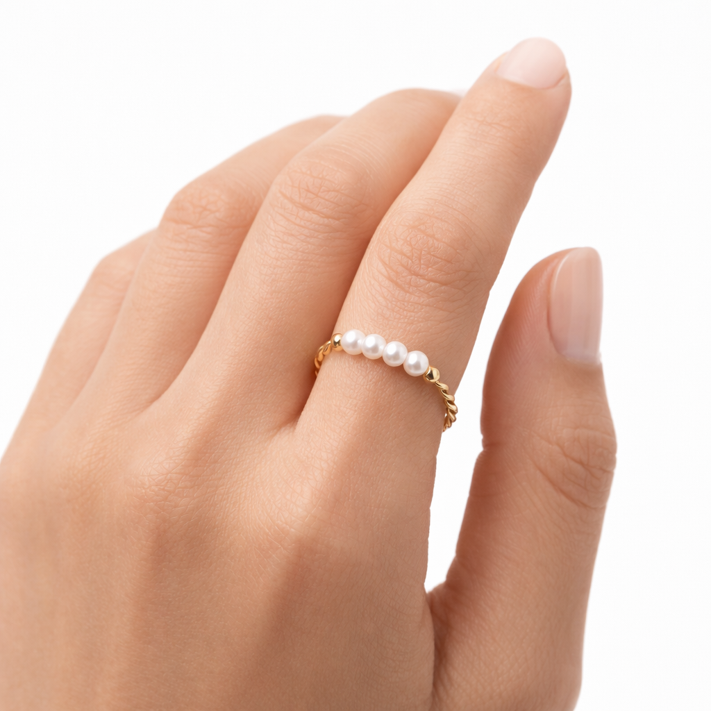 Aurora Pearl Open Ring