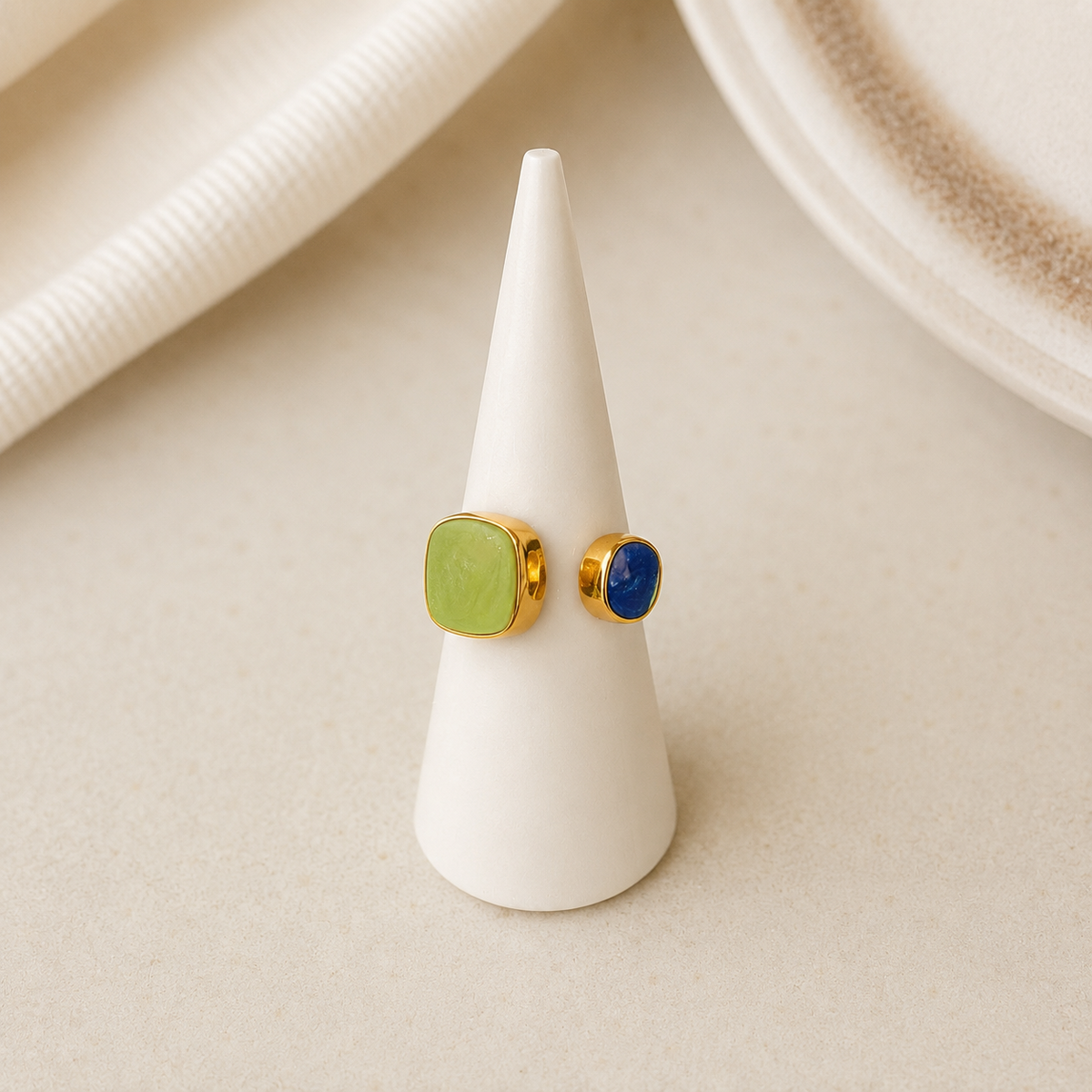 Aurora Geometric Open Ring - Diyaana