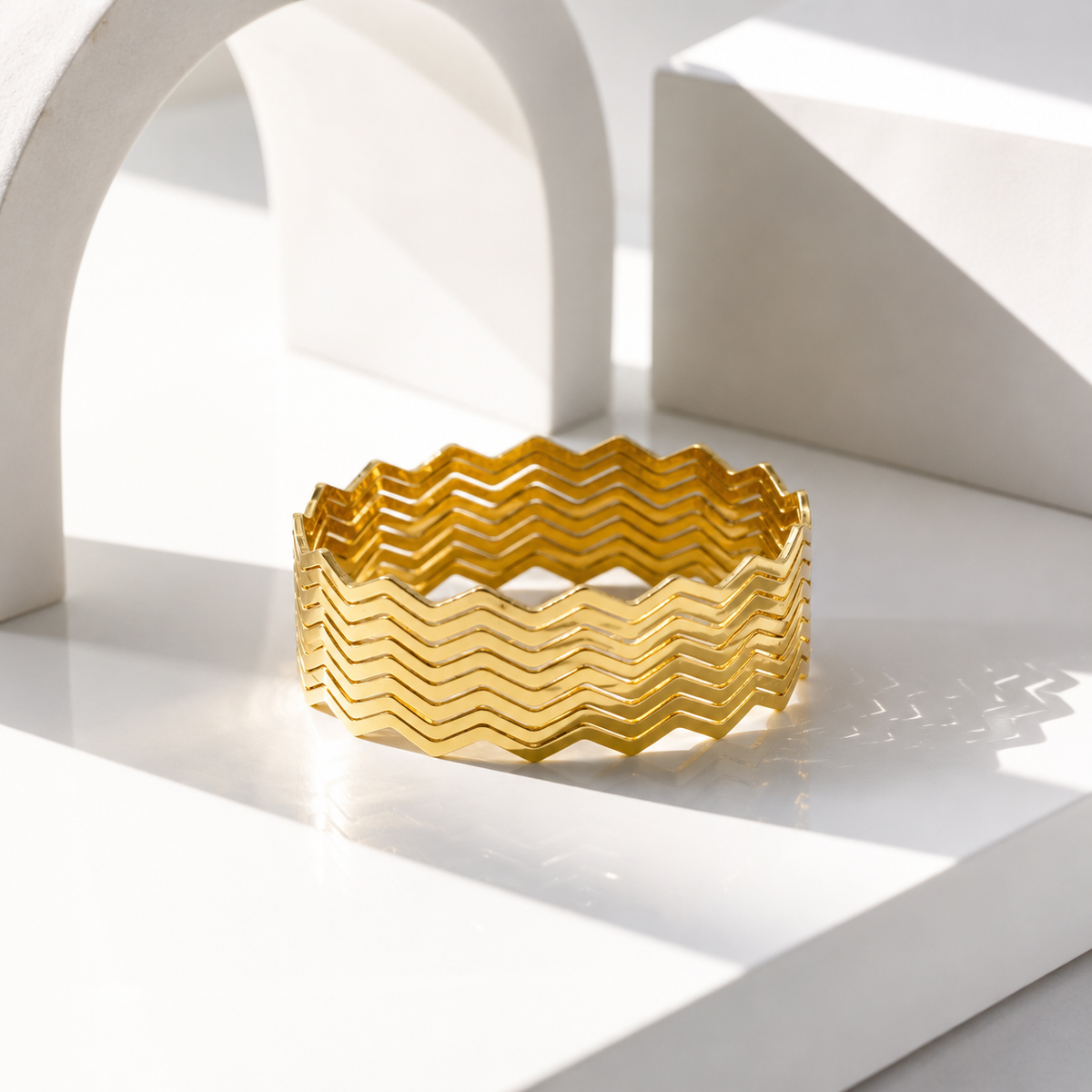 Layla Wave Bangles Set - Diyaana