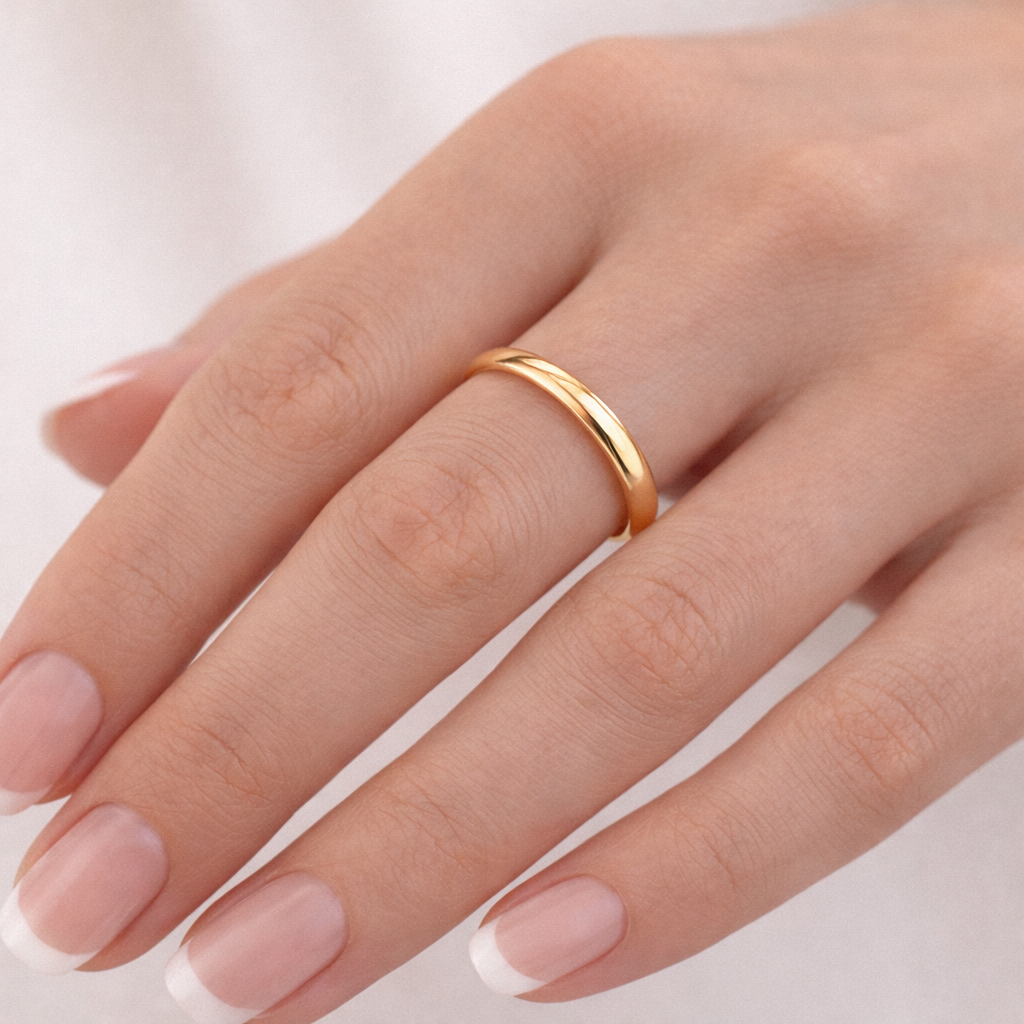 Talia 2MM Gold Band