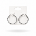 Hypoallergenic Silver Hoops - Talia 30MM Bold Hoop Earrings for Everyday Wear - Diyaana