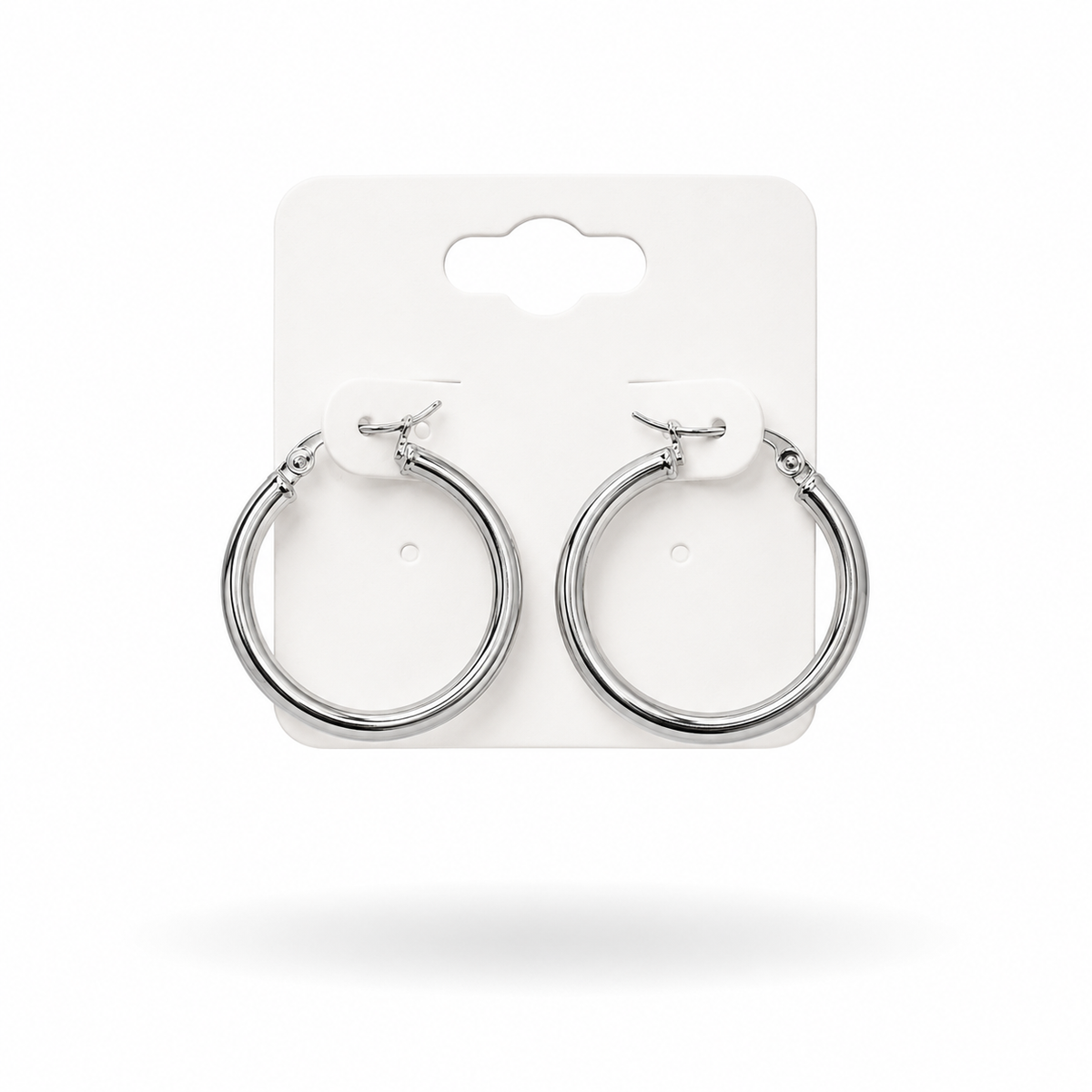 Hypoallergenic Silver Hoops - Talia 30MM Bold Hoop Earrings for Everyday Wear - Diyaana
