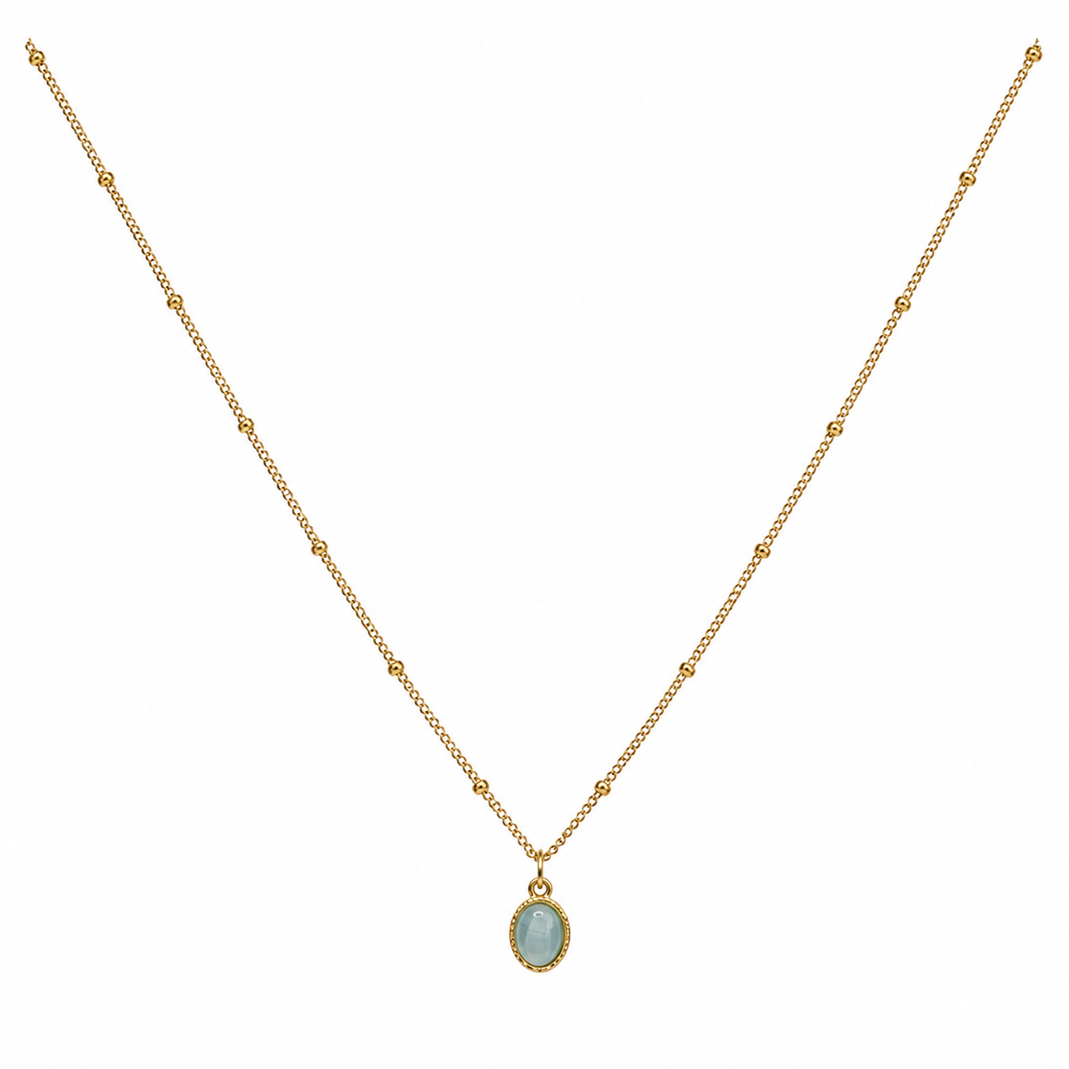 Layla Oval Cabochon Necklace - Diyaana