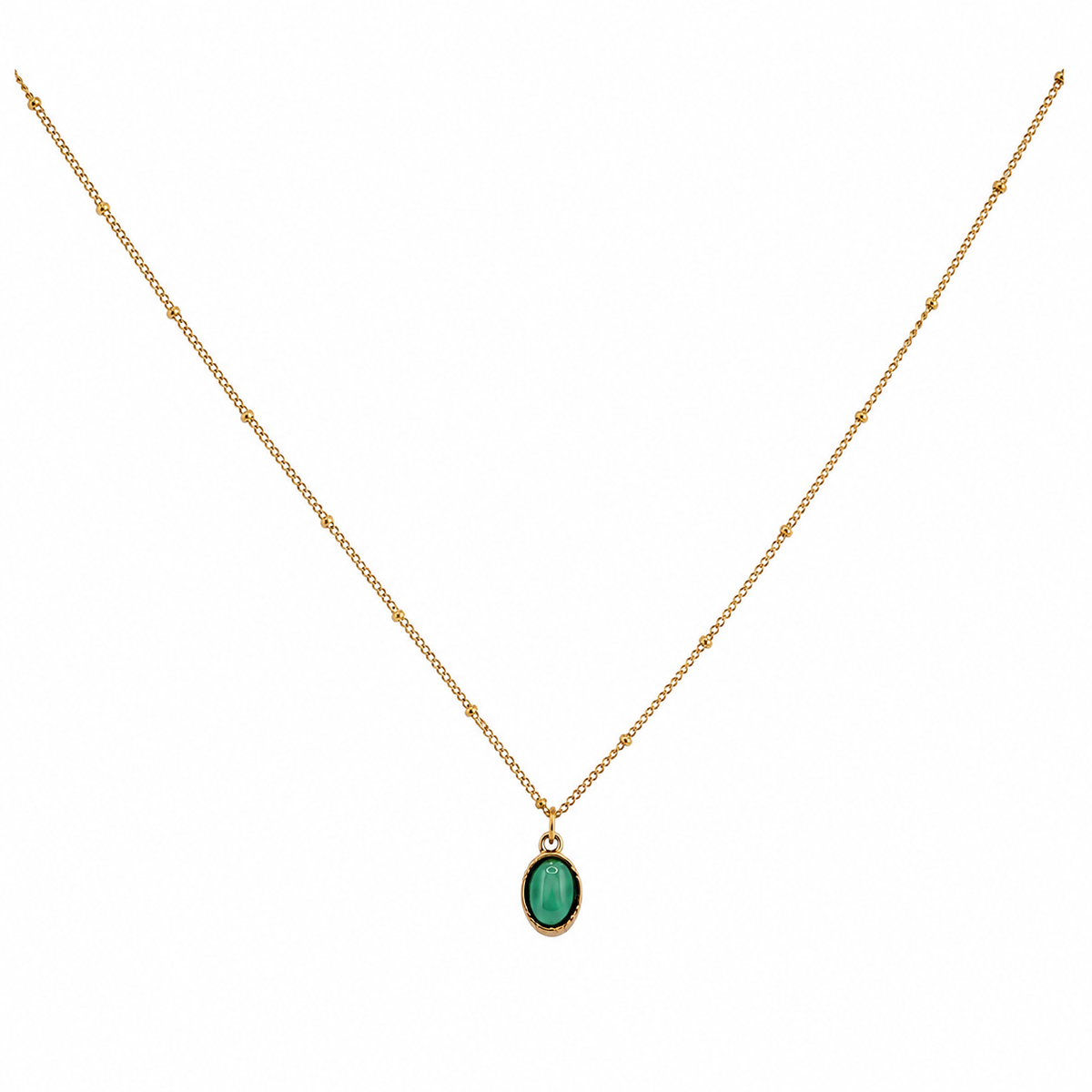 Layla Oval Cabochon Necklace - Diyaana
