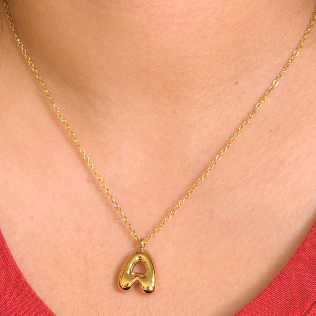 Layla Bubble Letter Necklace - Diyaana