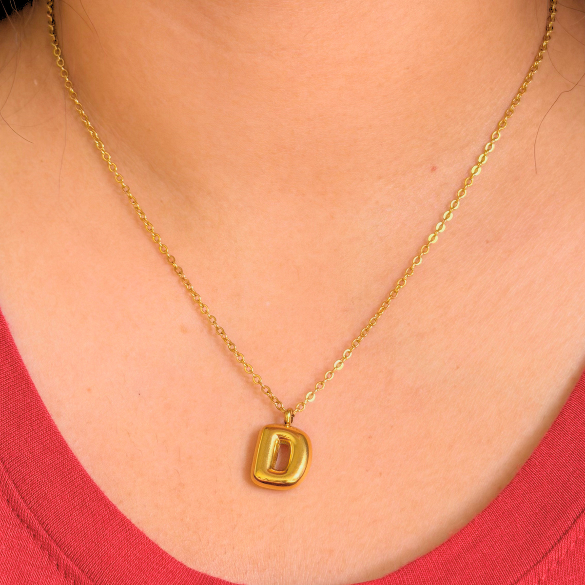 Layla Bubble Letter Necklace - Diyaana
