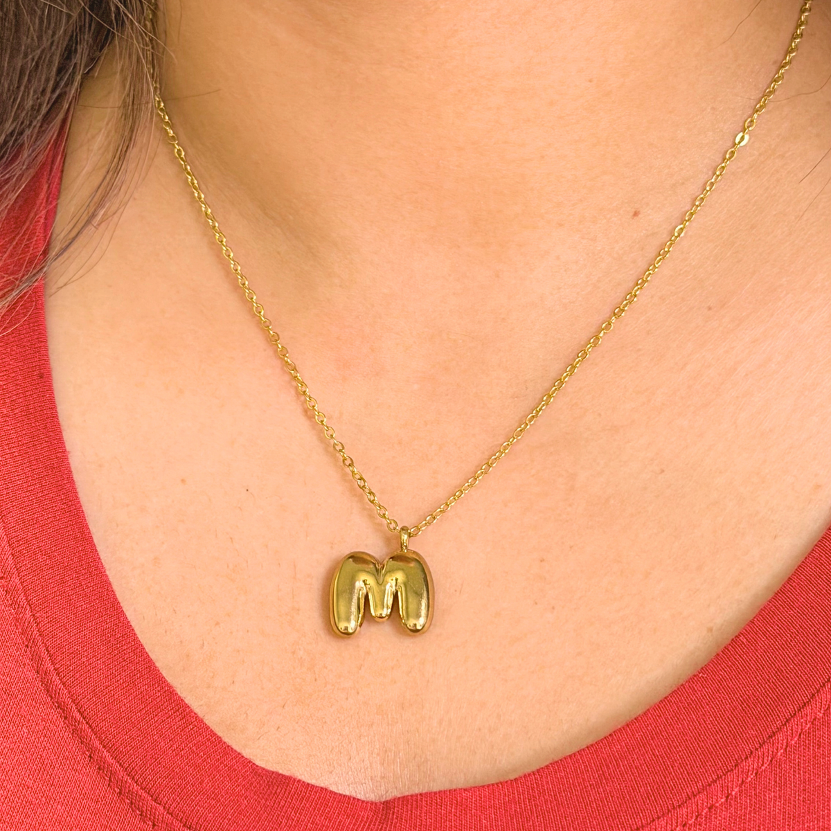 Layla Bubble Letter Necklace - Diyaana