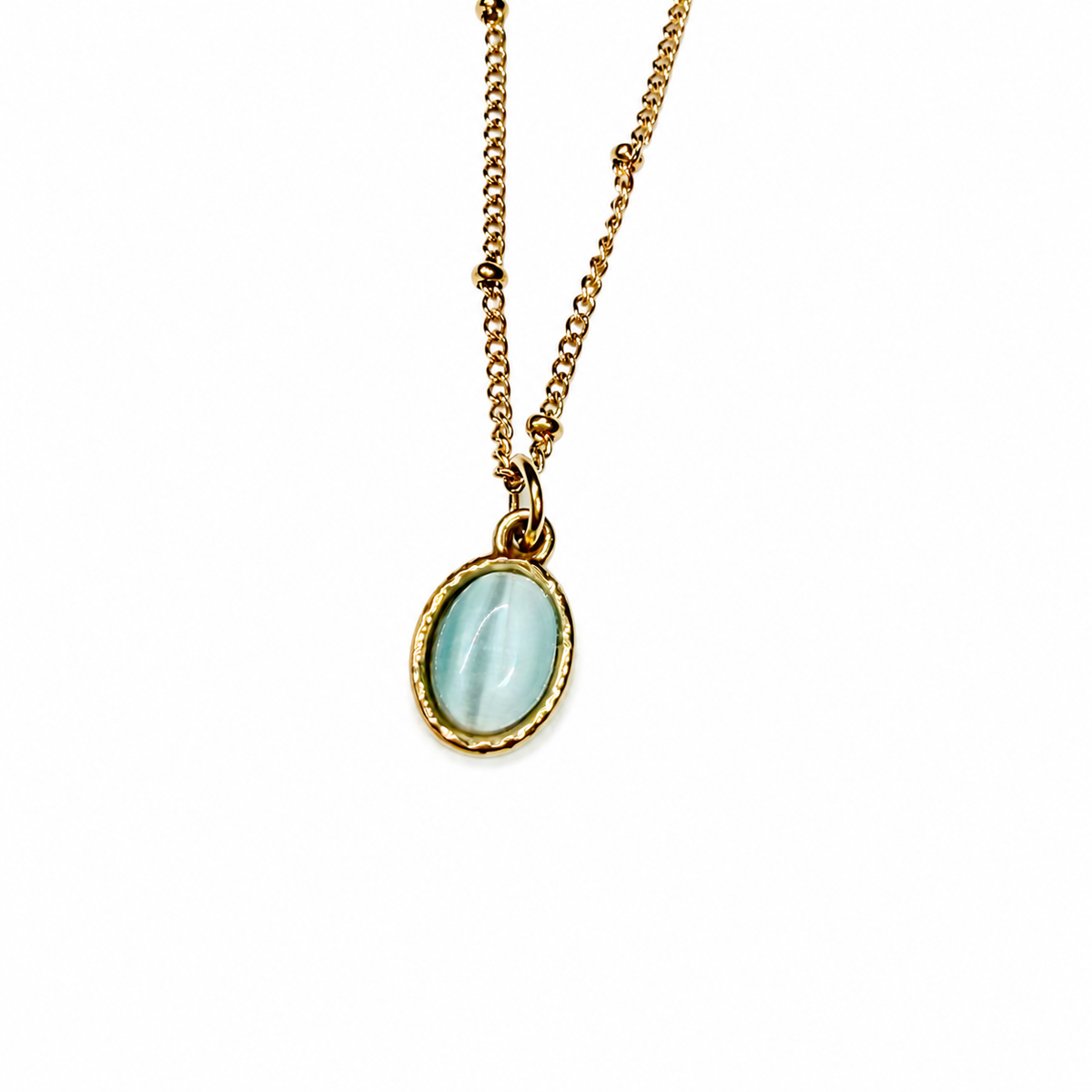 Layla Oval Cabochon Necklace - Diyaana
