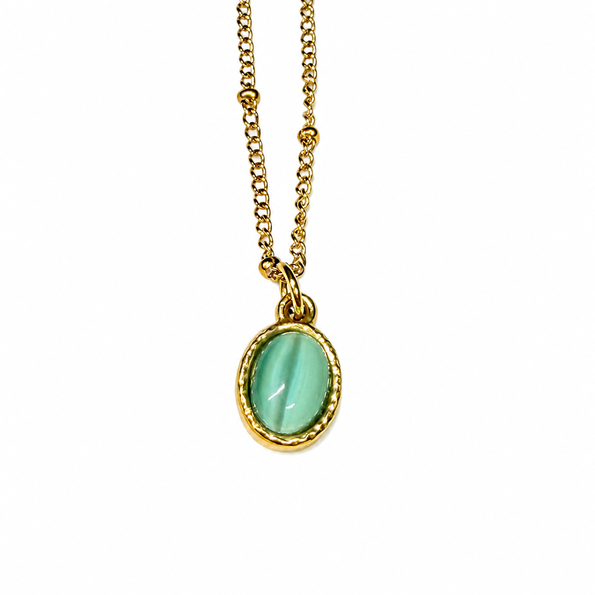 Layla Oval Cabochon Necklace - Diyaana