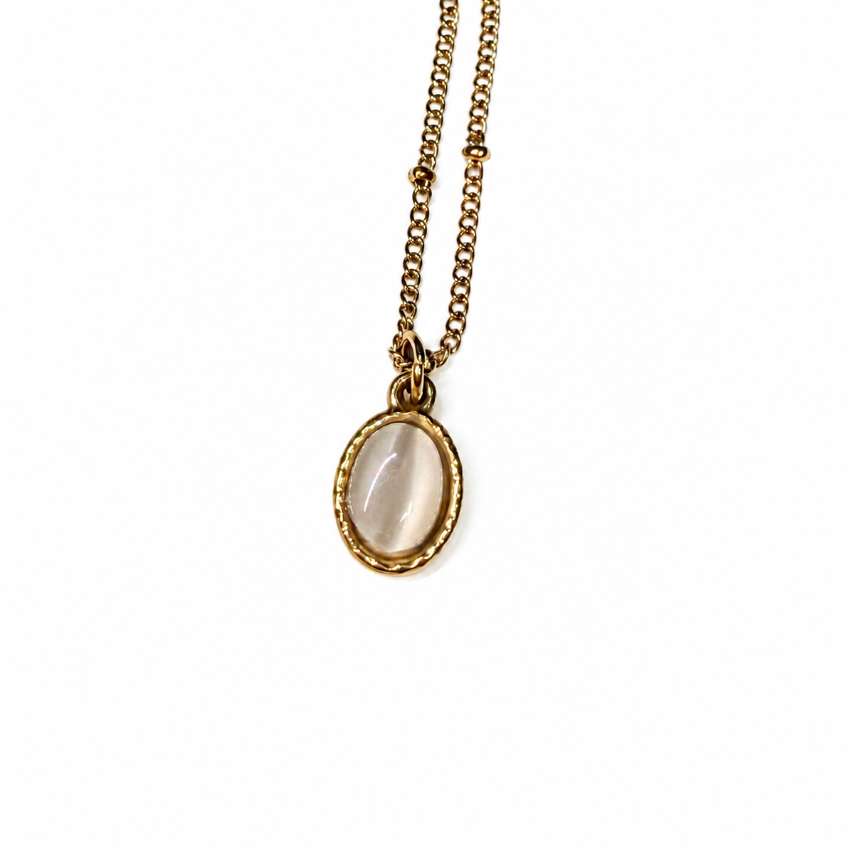 Layla Oval Cabochon Necklace - Diyaana