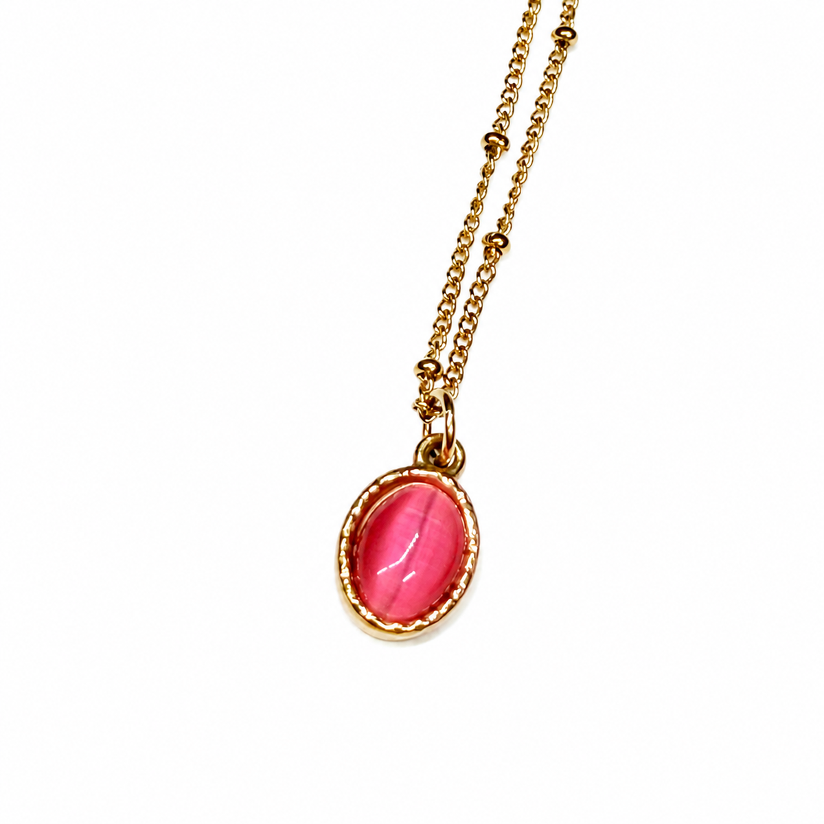 Layla Oval Cabochon Necklace - Diyaana