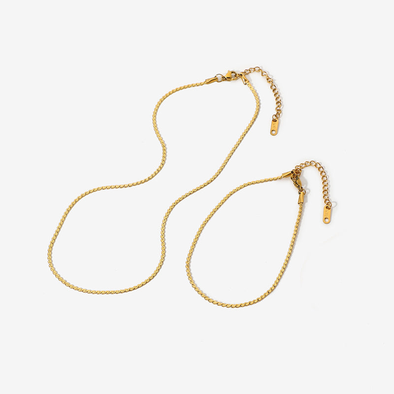 Talia S Link Chain & Bracelet - Diyaana
