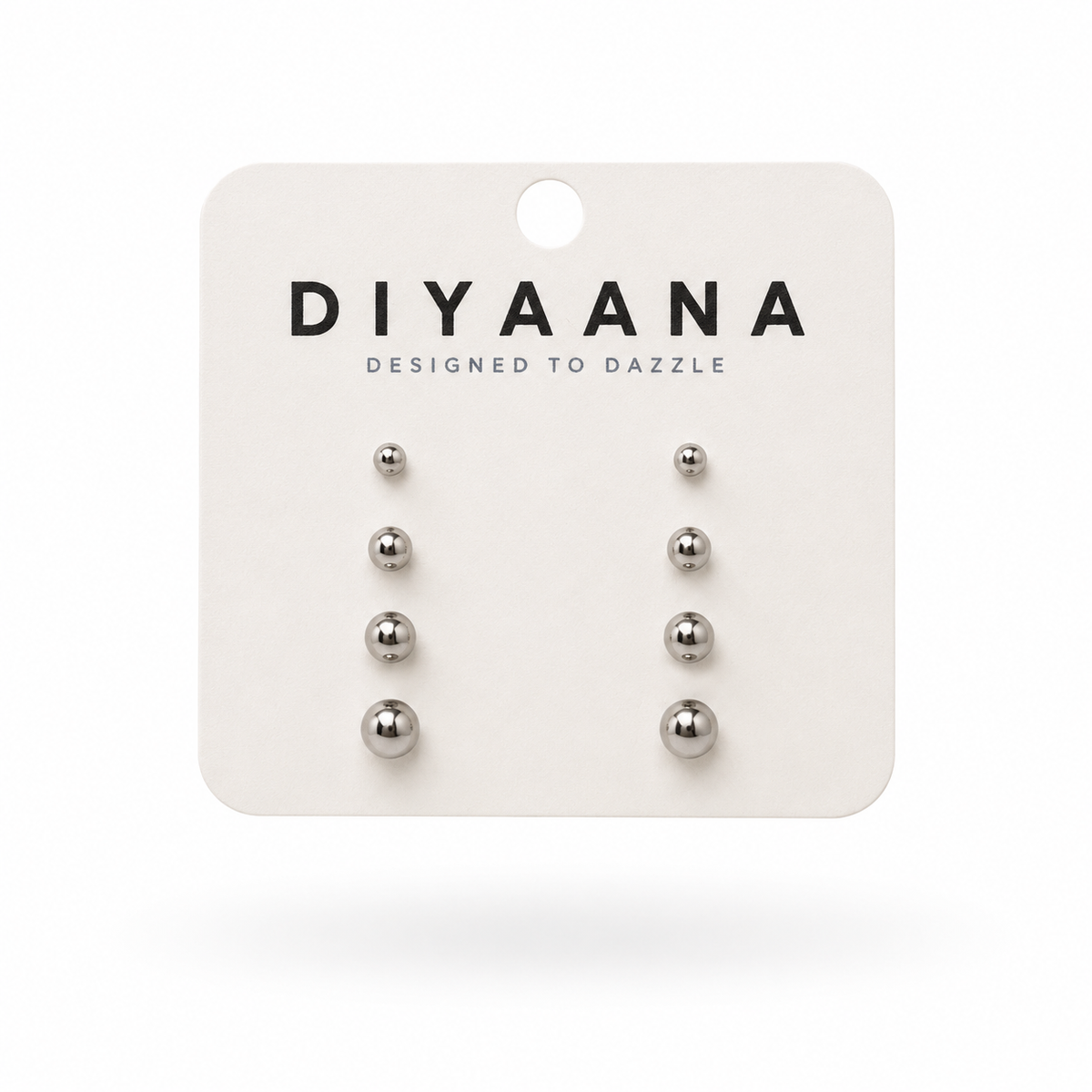 Aura Stainless Steel Mini Studs - Diyaana