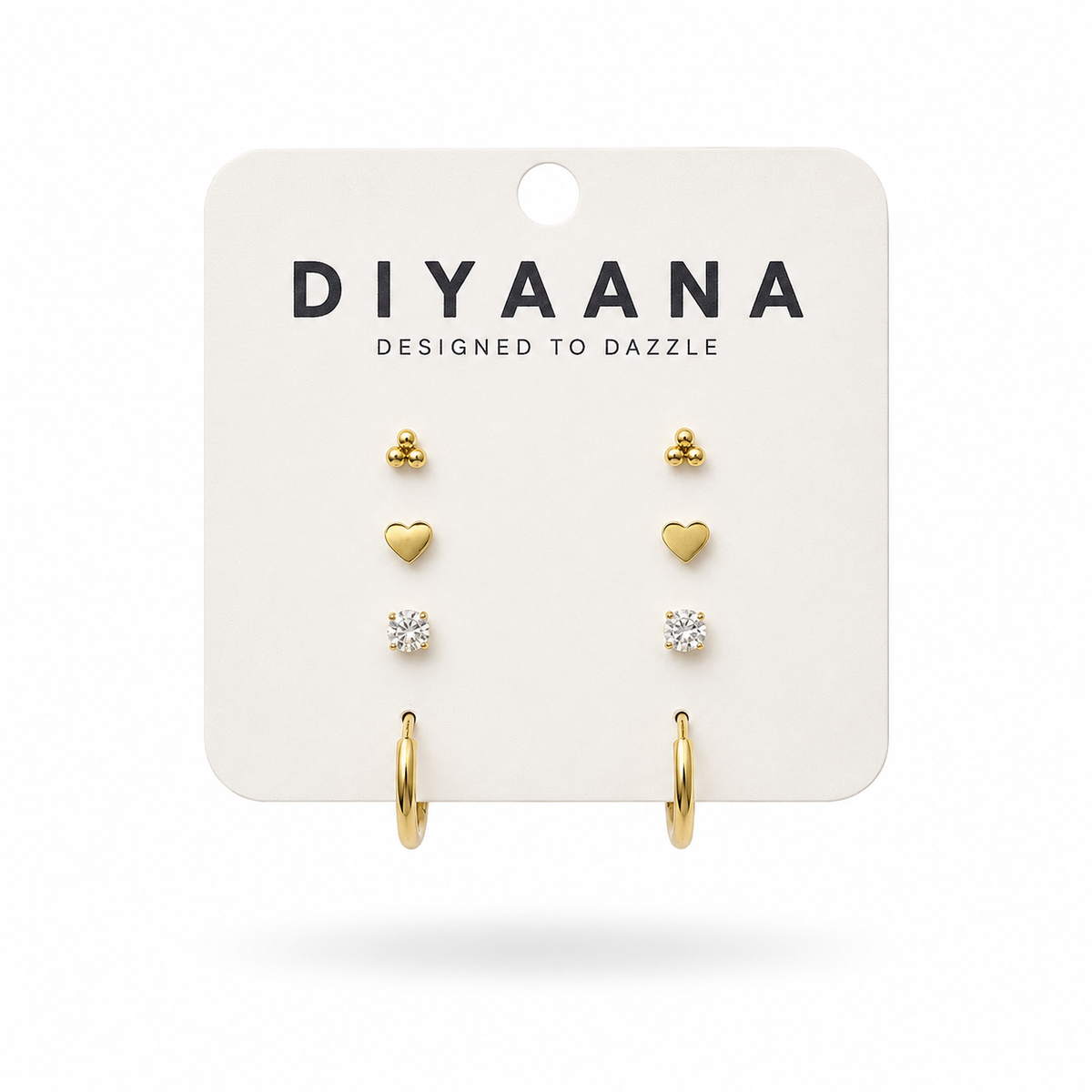 Aura Stainless Steel Mini Studs - Diyaana