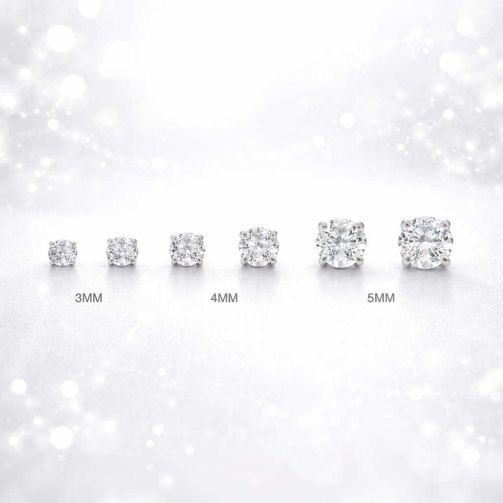 Aura Round Cut Solitaire Studs