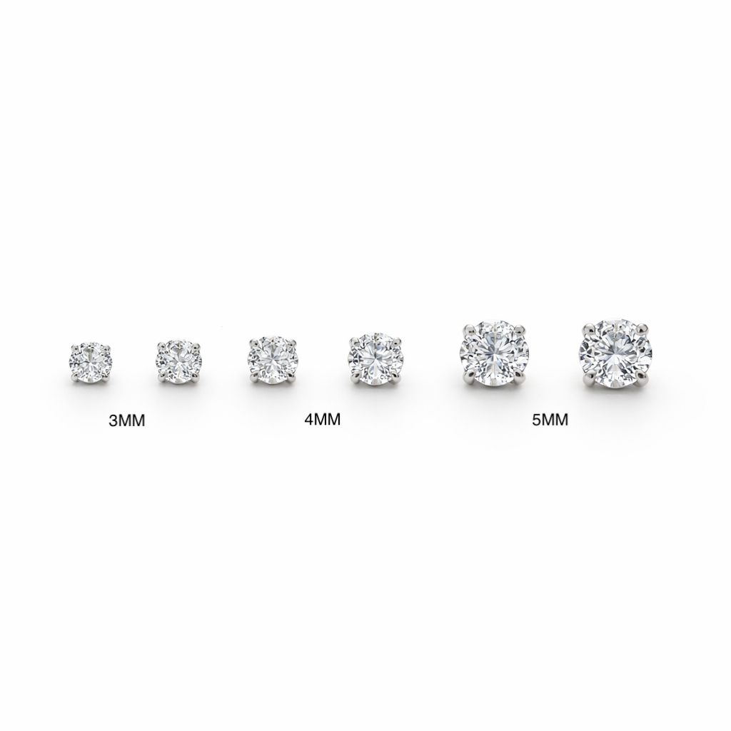Aura Round Cut Solitaire Studs